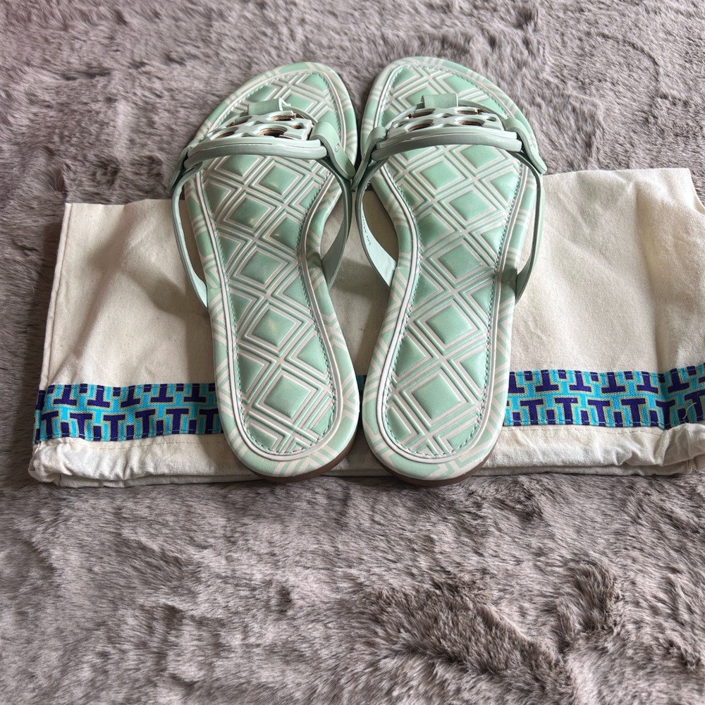 Tory Burch Metal Miller New Ivory / Meadow - Picture 2 of 4